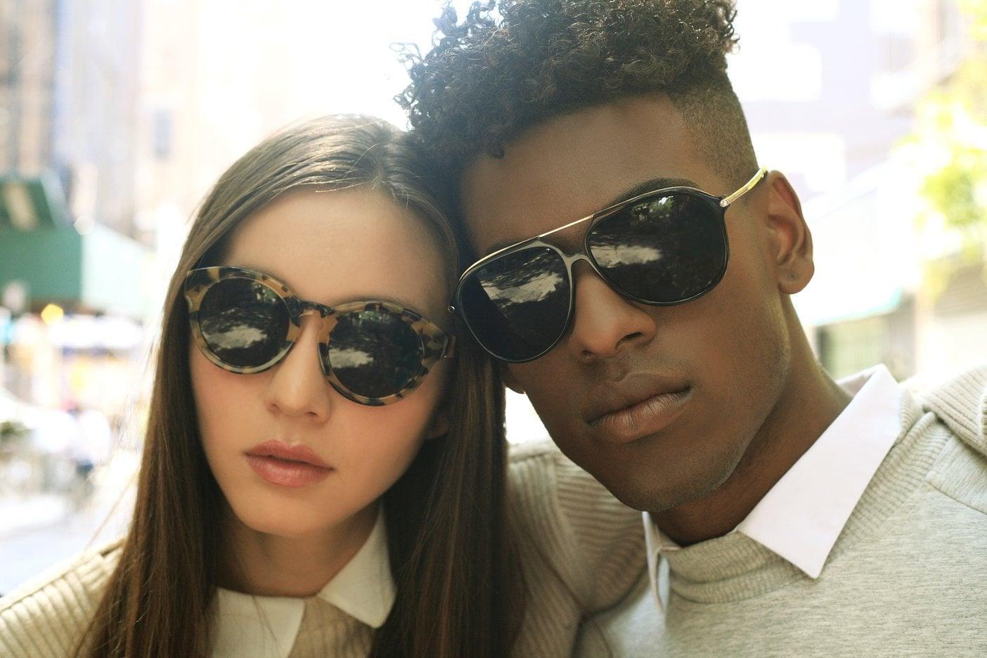 Thick Square Frame Sunglasses for Men Women Black Big Chunky Rectangle