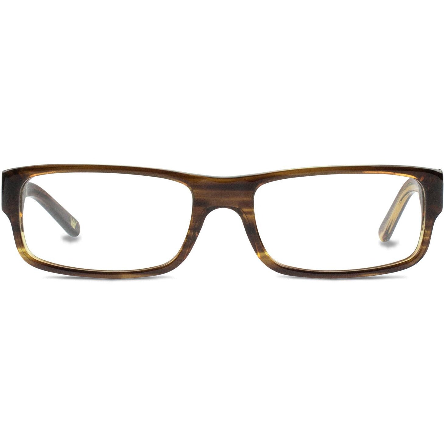 Talkie Rectangular Frame in Sepia Brown Eyeglasses High End Designer Prescription Glasses Blue Light - Vint & York