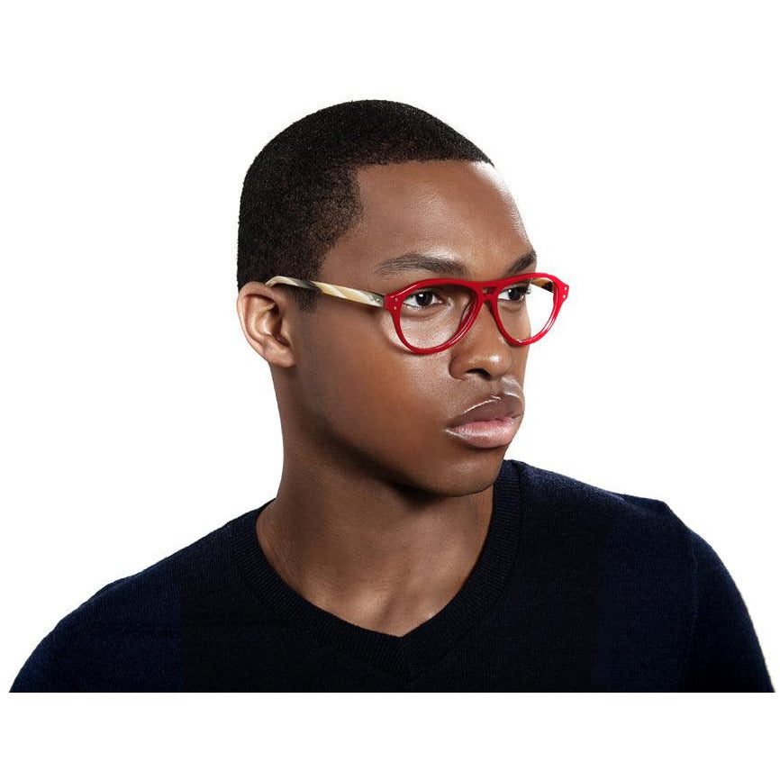 Rectangular Red Glasses – Basata